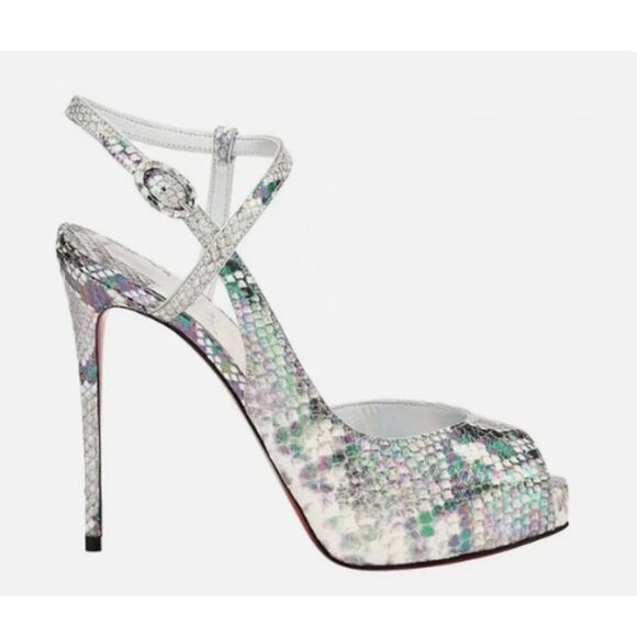 Christian Louboutin Jenlove Alta 120 Platform Sandal Heel Pump 37.5 NIB 1,890 - Picture 1 of 9